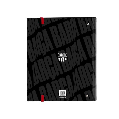 Carpeta con recambio safta din a4 cuadro 5 mm con goma y separadores fc barcelona