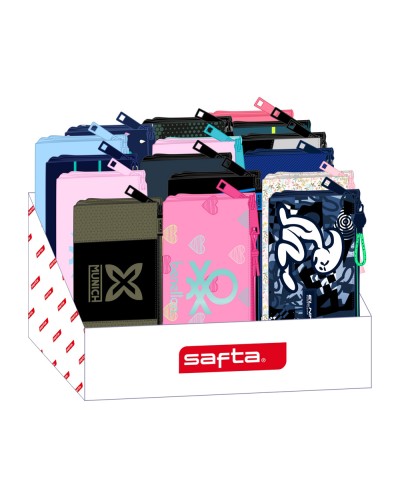 Bolso escolar portatodo safta triple expositor 195x315x235 mm