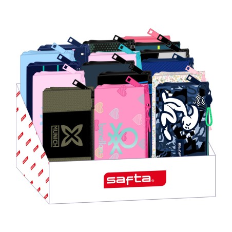 Bolso escolar portatodo safta triple expositor 195x315x235 mm