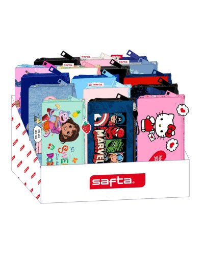 Bolso escolar portatodo safta triple expositor 195x315x235 mm