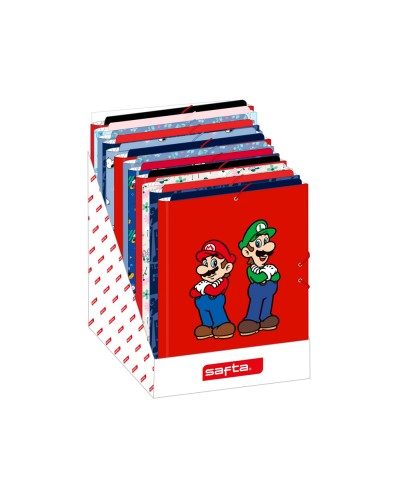 Carpeta carton folio gomas solapas safta expositor