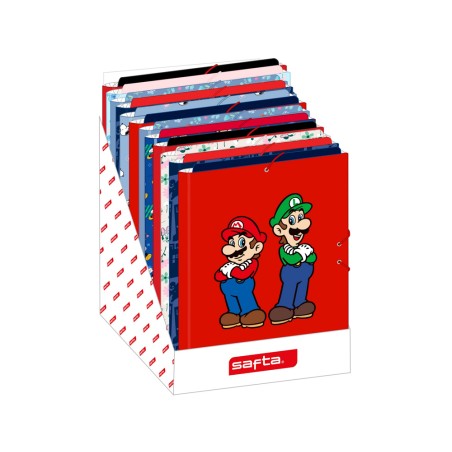 Carpeta carton folio gomas solapas safta expositor