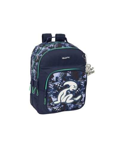 Mochila safta doble con cantoneras adaptable a carro el nino navy 420x320x150 mm