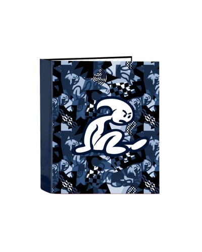 Carpeta carton folio 4 anillas safta lomo ancho el nino navy