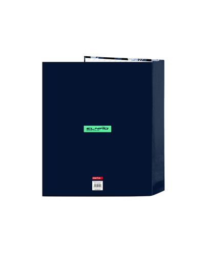 Carpeta carton folio 4 anillas safta lomo ancho el nino navy
