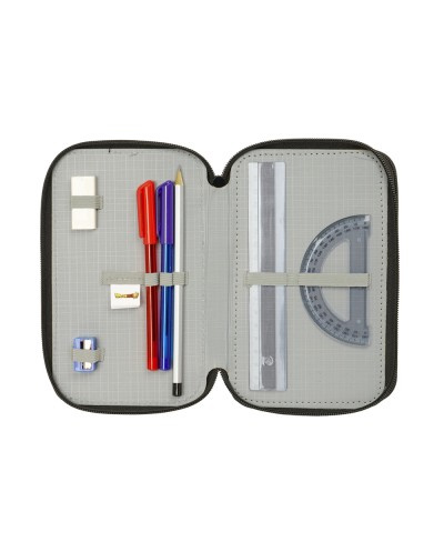 Plumier escolar safta triple cremallera 37 piezas dragon ball 195x125x55 mm