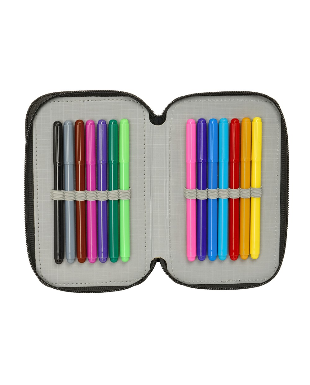 Plumier escolar safta triple cremallera 37 piezas dragon ball 195x125x55 mm