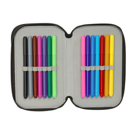 Plumier escolar safta triple cremallera 37 piezas dragon ball 195x125x55 mm