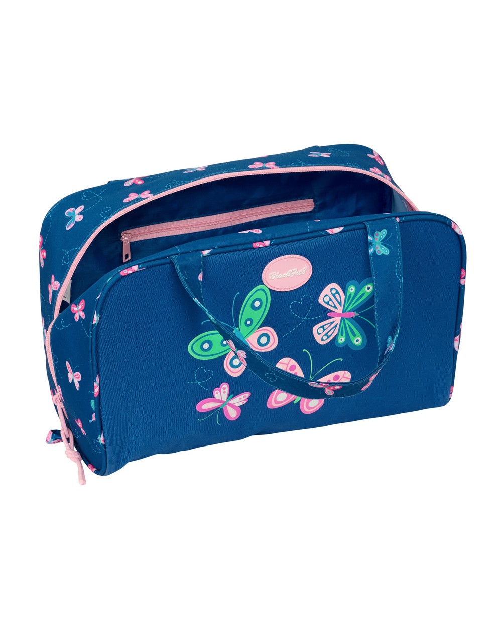 Neceser safta rectangular blackfit8 mariposas 140x310x190 mm