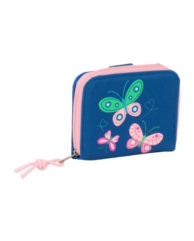 Monedero billetera safta blackfit8 mariposas 95x110x20 mm