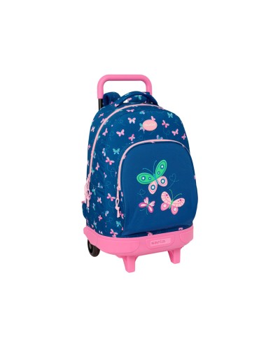 Mochila safta grande con ruedas compact evolution extraible blackfit8 mariposas 450x330x220 mm