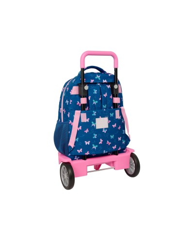 Mochila safta grande con ruedas compact evolution extraible blackfit8 mariposas 450x330x220 mm