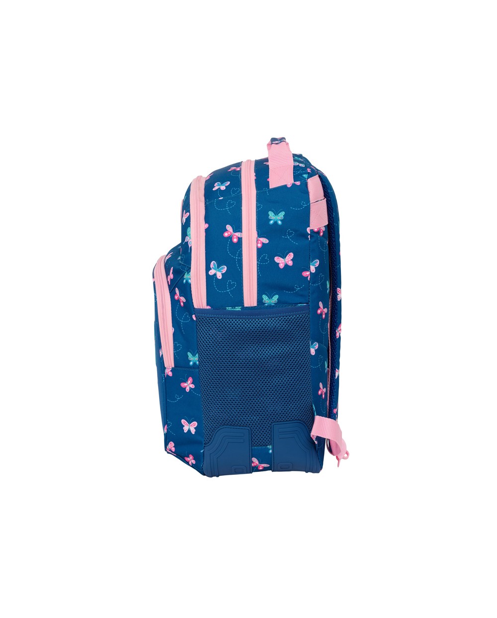 Mochila safta doble con cantoneras adaptable a carro blackfit8 mariposas 420x320x150 mm