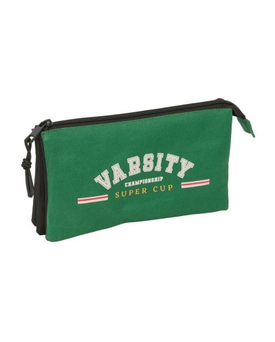Bolso escolar portatodo safta triple blackfit chico varsity 120x220x30 mm
