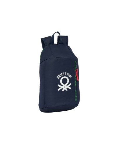 Mochila safta mini con cremallera vertical benetton together 390x220x100 mm
