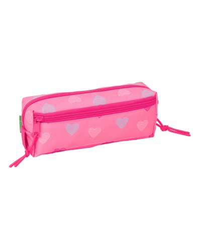 Bolso escolar portatodo safta triple pequeno con goma elastica benetton heart 85x220x60 mm