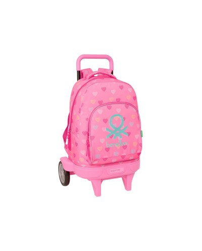 Mochila safta grande con ruedas compact evolution extraible benetton heart 450x330x220 mm