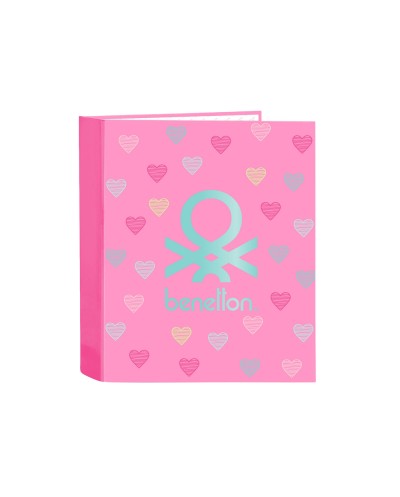 Carpeta carton folio 4 anillas safta lomo ancho benetton heart