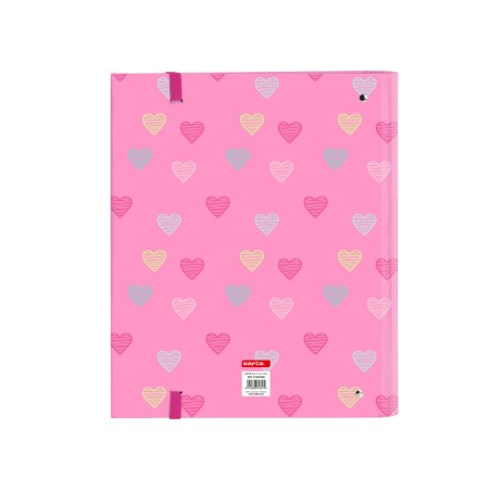 Carpeta con recambio safta din a4 cuadro 5 mm con goma y separadores benetton heart