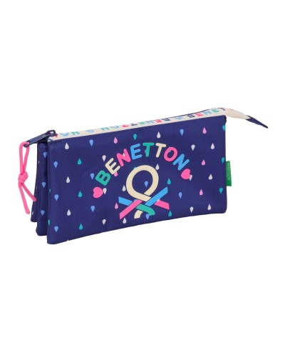 Bolso escolar portatodo safta triple benetton drop 120x220x30 mm