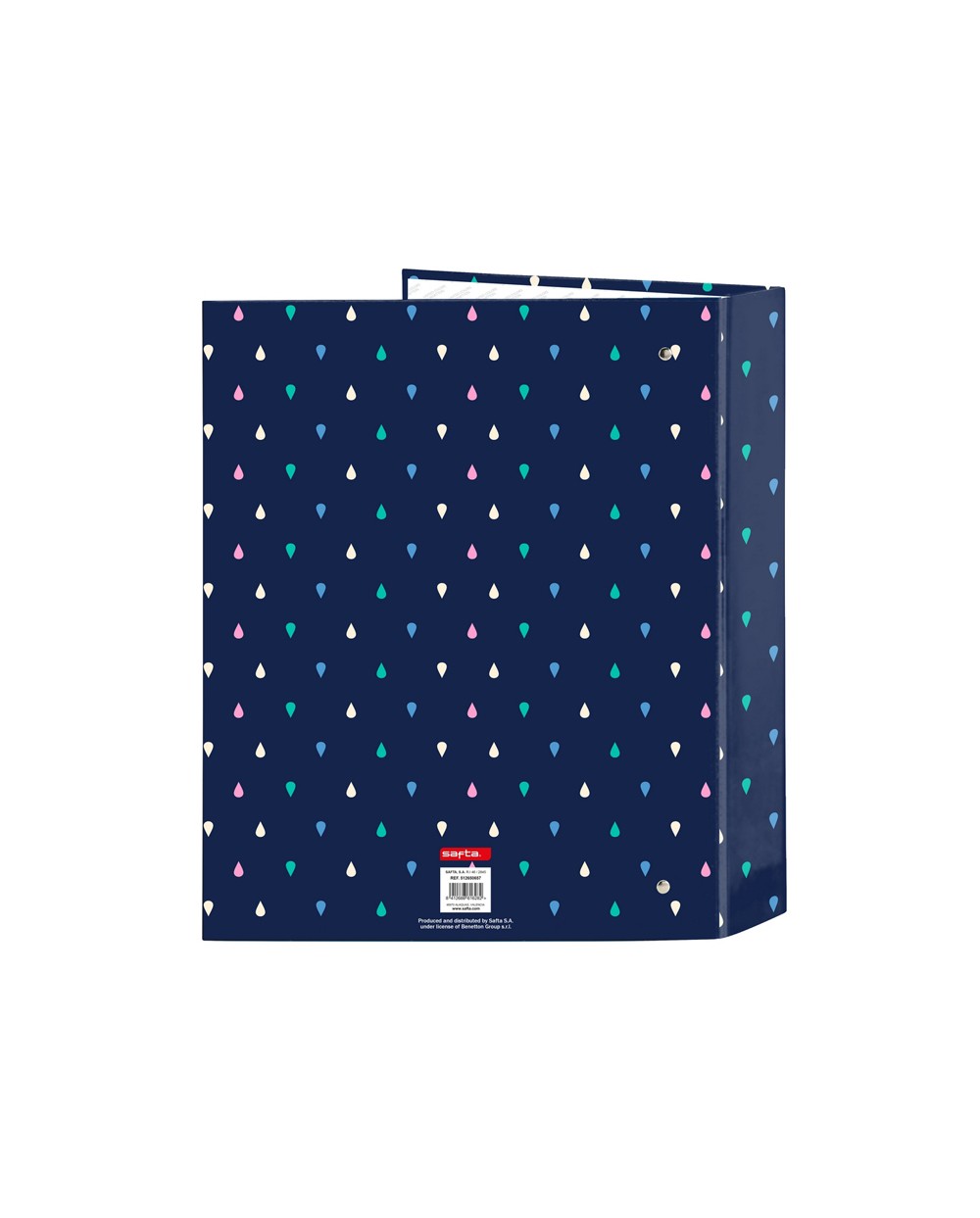 Carpeta carton folio 4 anillas safta lomo ancho benetton drop