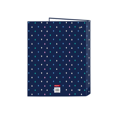 Carpeta carton folio 4 anillas mixtas safta benetton drop