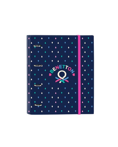 Carpeta con recambio safta din a4 cuadro 5 mm con goma y separadores benetton drop