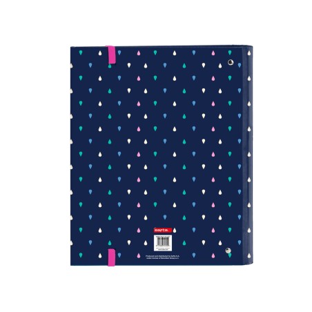 Carpeta con recambio safta din a4 cuadro 5 mm con goma y separadores benetton drop