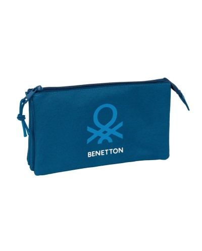 Bolso escolar portatodo safta triple benetton basics 120x220x30 mm