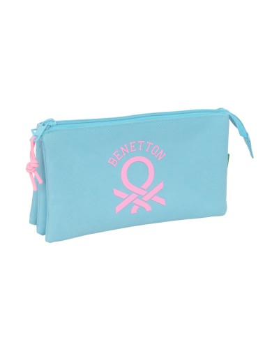 Bolso escolar portatodo safta triple benetton basics 120x220x30 mm