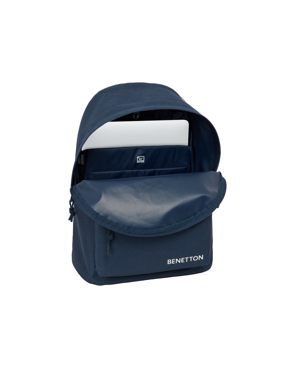Mochila safta para portatil 141 benetton basics 410x310x160 mm