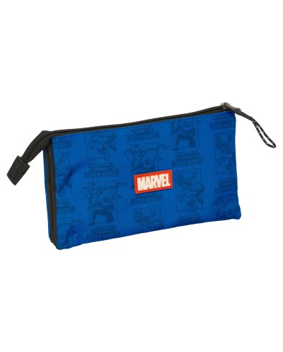 Bolso escolar portatodo safta triple avengers 120x220x30 mm