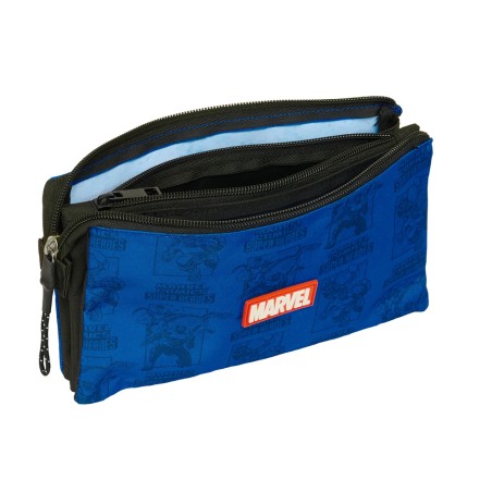 Bolso escolar portatodo safta triple avengers 120x220x30 mm
