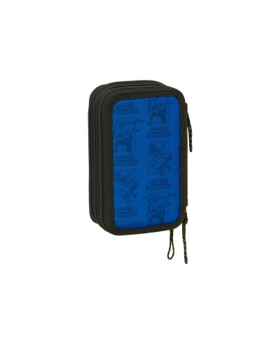 Plumier escolar safta triple cremallera 37 piezas avengers 195x125x55 mm