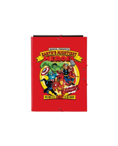 Carpeta carton folio gomas solapas safta avengers
