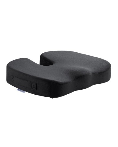 Cojin de asiento q connect de espuma viscoelastica color negro 460x370x75 mm