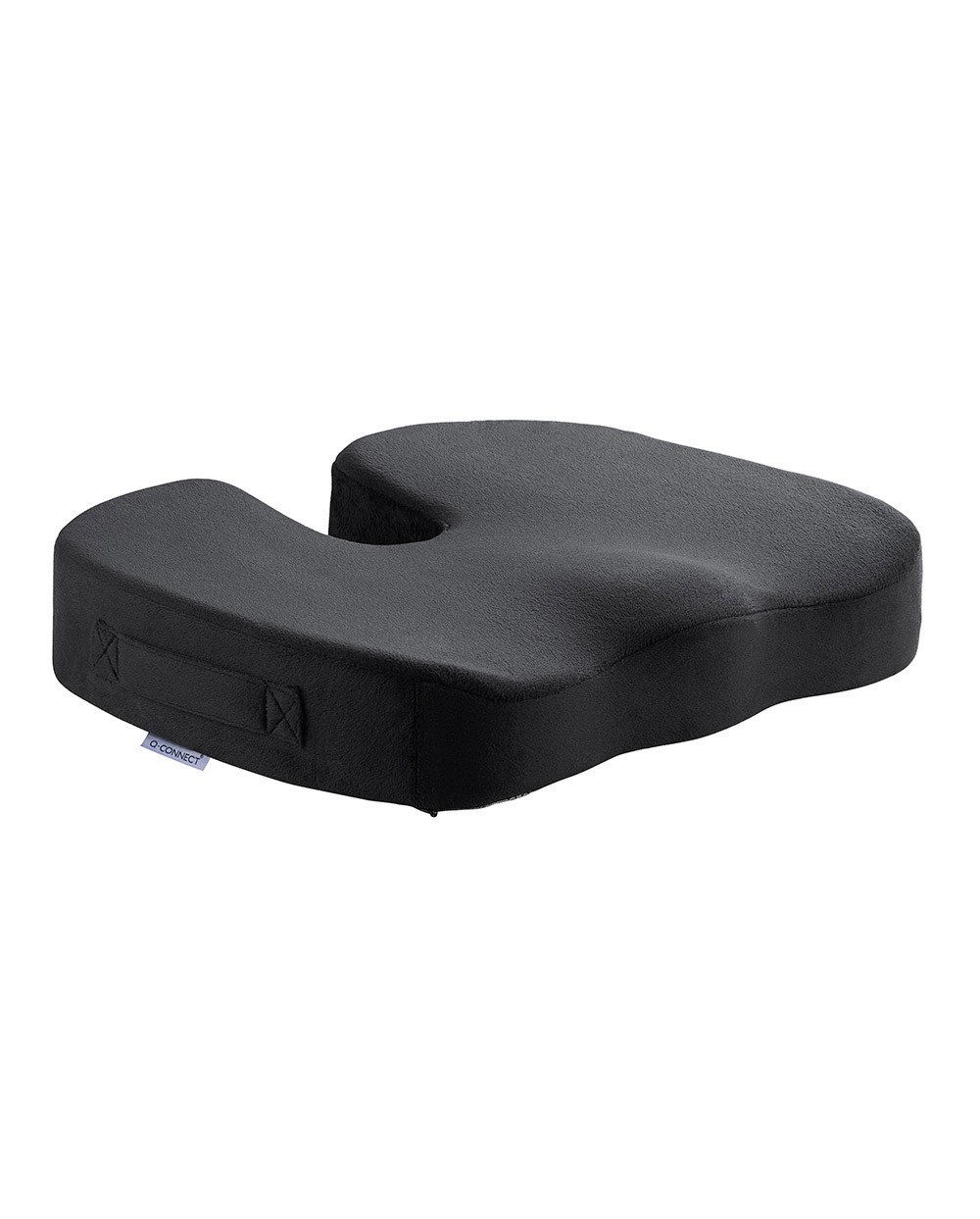Cojin de asiento q connect de espuma viscoelastica color negro 460x370x75 mm