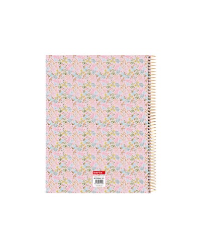 Cuaderno espiral safta microperforado din a4 tapa forrada 120 hojas cuadro 5mm 60gr vicky martin berrocal
