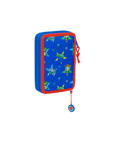 Plumier escolar safta doble cremallera pequeno 29 piezas toy story good vibes 195x125x40 mm