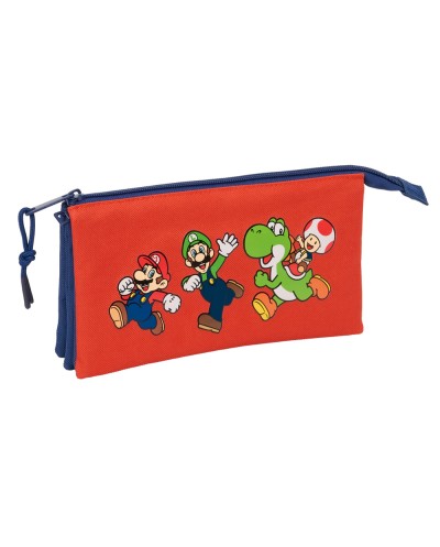 Bolso escolar portatodo safta triple super mario mamma mia 120x220x30 mm