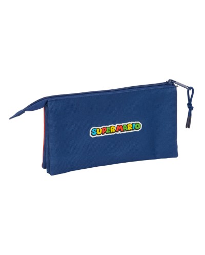 Bolso escolar portatodo safta triple super mario mamma mia 120x220x30 mm