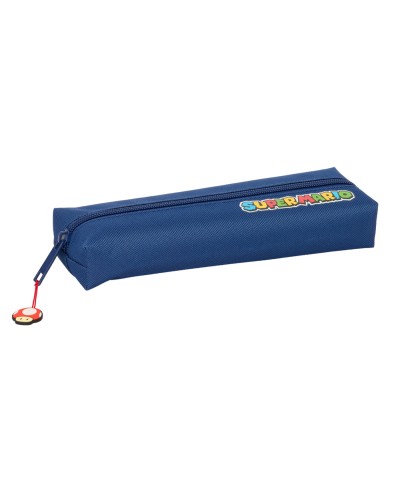 Bolso escolar portatodo safta rectangular con goma elastica super mario mamma mia 40x220x70 mm