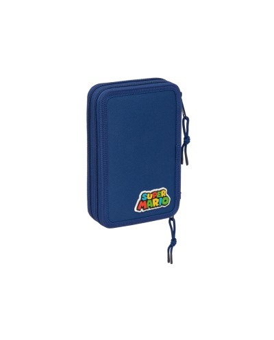 Plumier escolar safta doble cremallera pequeno 29 piezas super mario mamma mia 195x125x40 mm