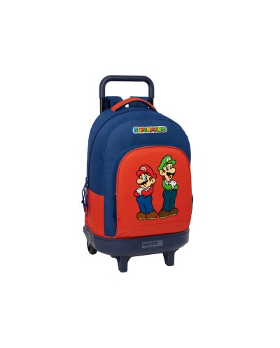 Mochila safta grande con ruedas compact extraible super mario mamma mia 450x330x220 mm