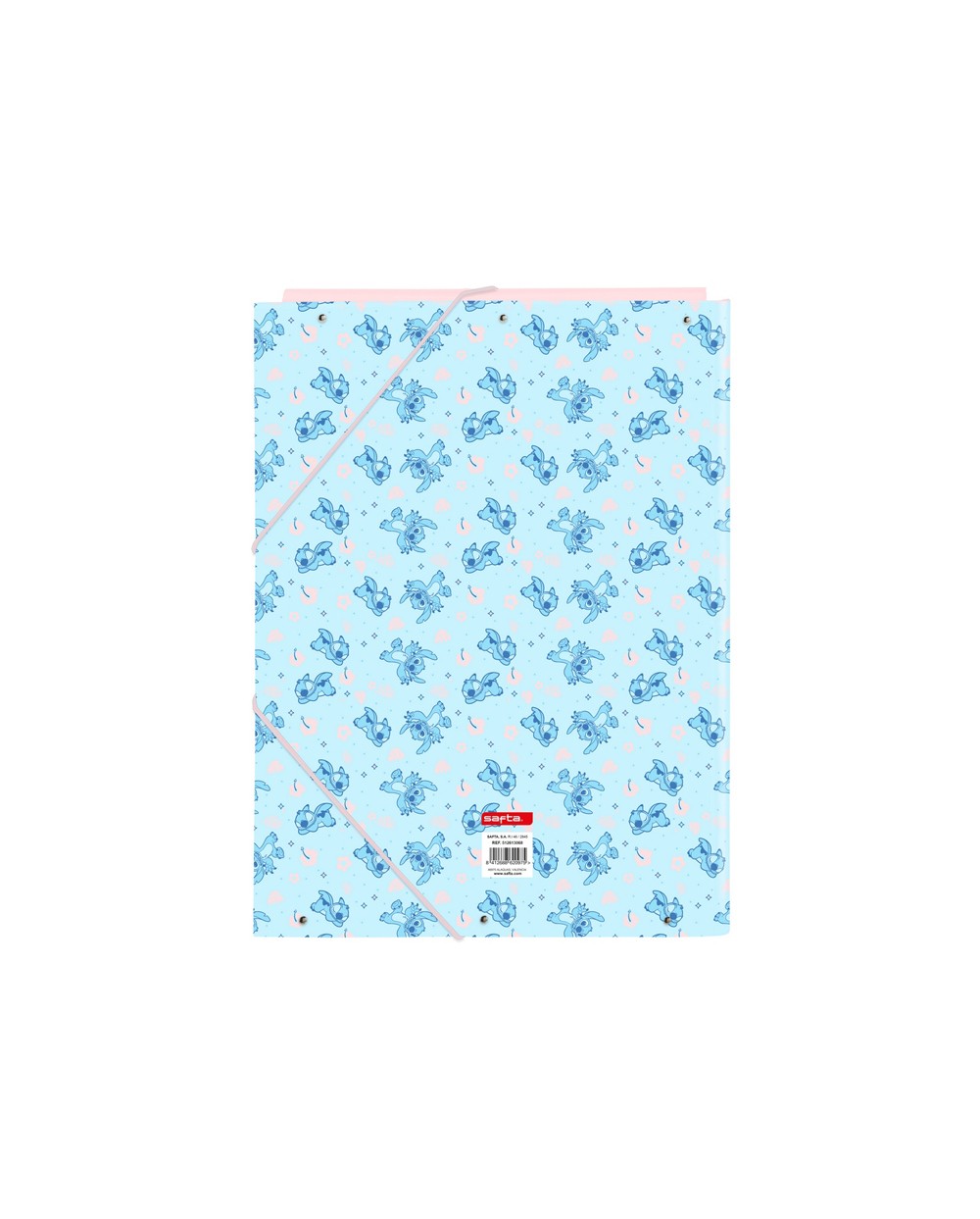 Carpeta carton folio gomas solapas safta stitch ohana