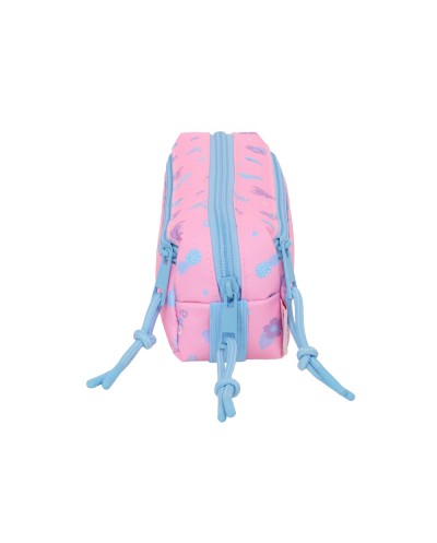 Bolso escolar portatodo safta triple pequeno con goma elastica stitch bright 85x220x60 mm