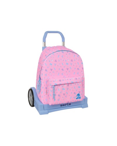 Mochila 774 safta con carro evolution stitch bright 420x330x150 mm