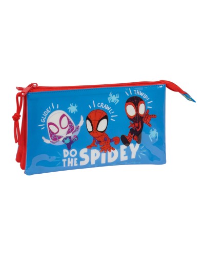 Bolso escolar portatodo safta triple spidey 120x220x30 mm