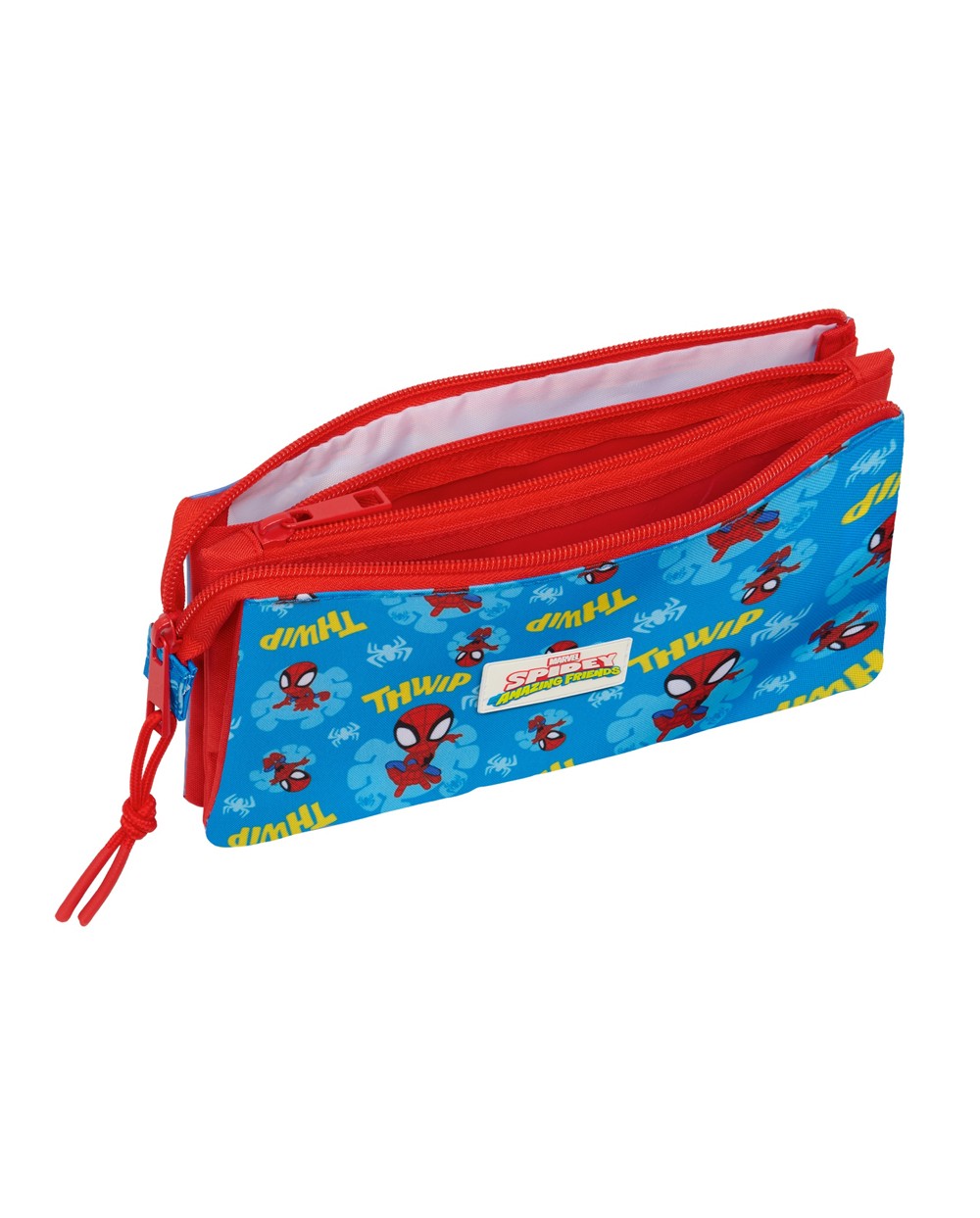Bolso escolar portatodo safta triple spidey 120x220x30 mm
