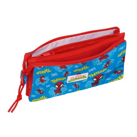Bolso escolar portatodo safta triple spidey 120x220x30 mm